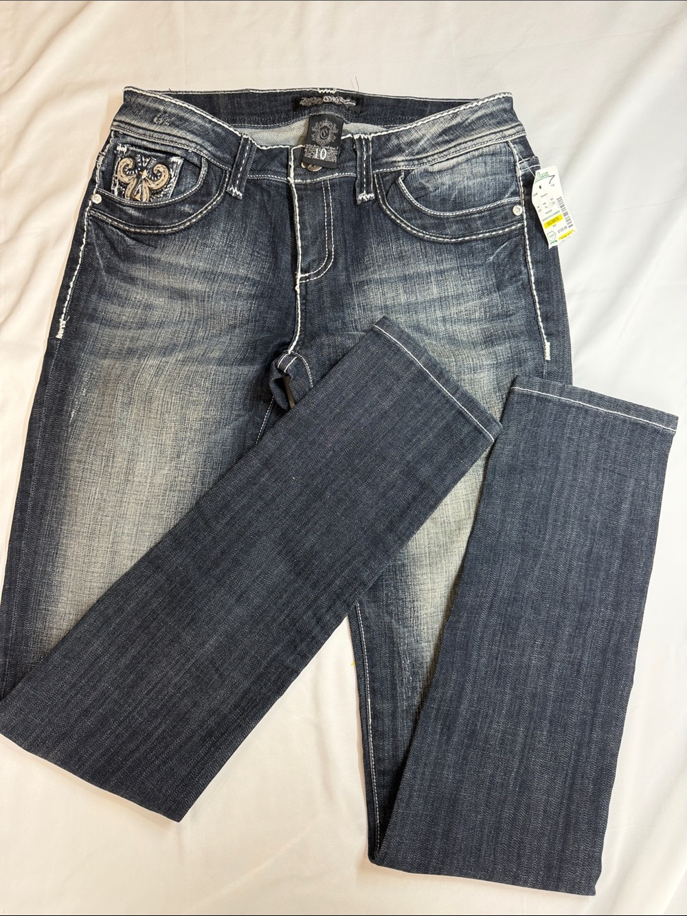 Cello Dark Blue Skinny Jeans with Rhinestone Back Pocket